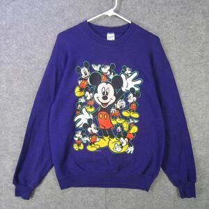 Vintage Disney Mickey Mouse Sweatshirt Mens Medium Velva Sheen Crewneck 90s